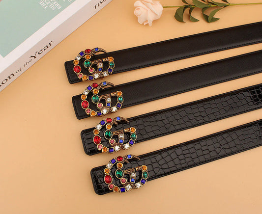 2025 2 double irregular colored diamond belts