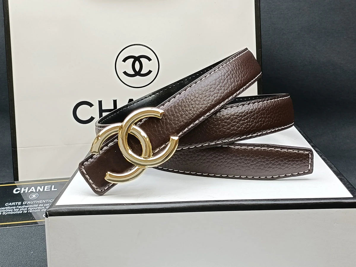 2025 8 Colors  double C multi-color lychee leather belt