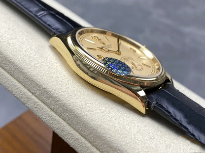 Hengdong 1908 Model M52508-0004 Leather Strap watch