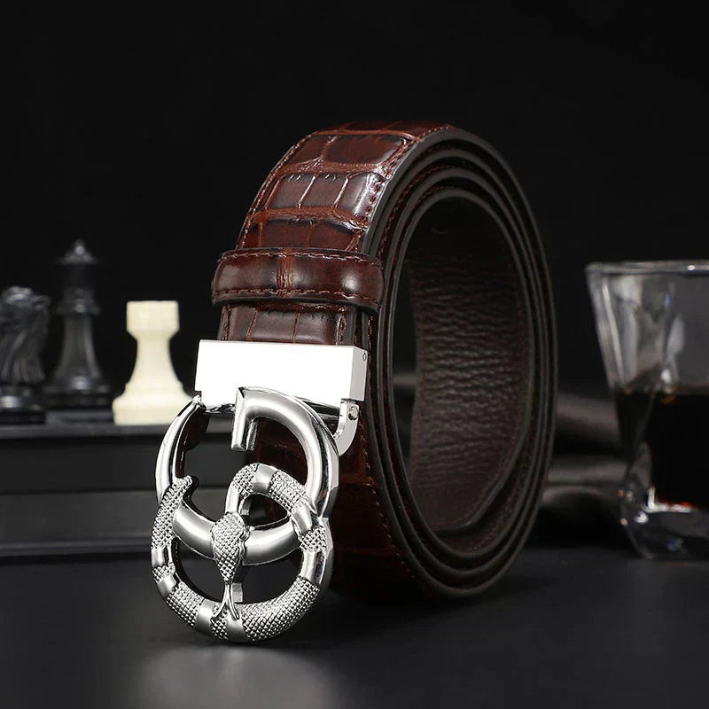 2025 3 Colors printed letter leather belt