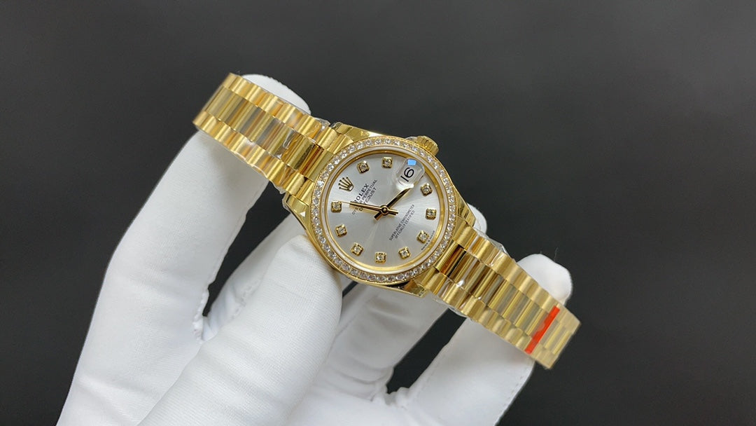2026 Watch Datejust 31 mm 178288 2020 Gelbgold 750 Perlmutt Diamanten Automatik Gold