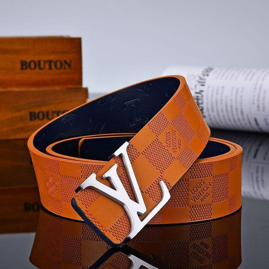 2025 3 Colors  New Letter Brown Leather Belt