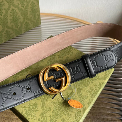 2025 belt Calfskin embossed belt width 38mm
