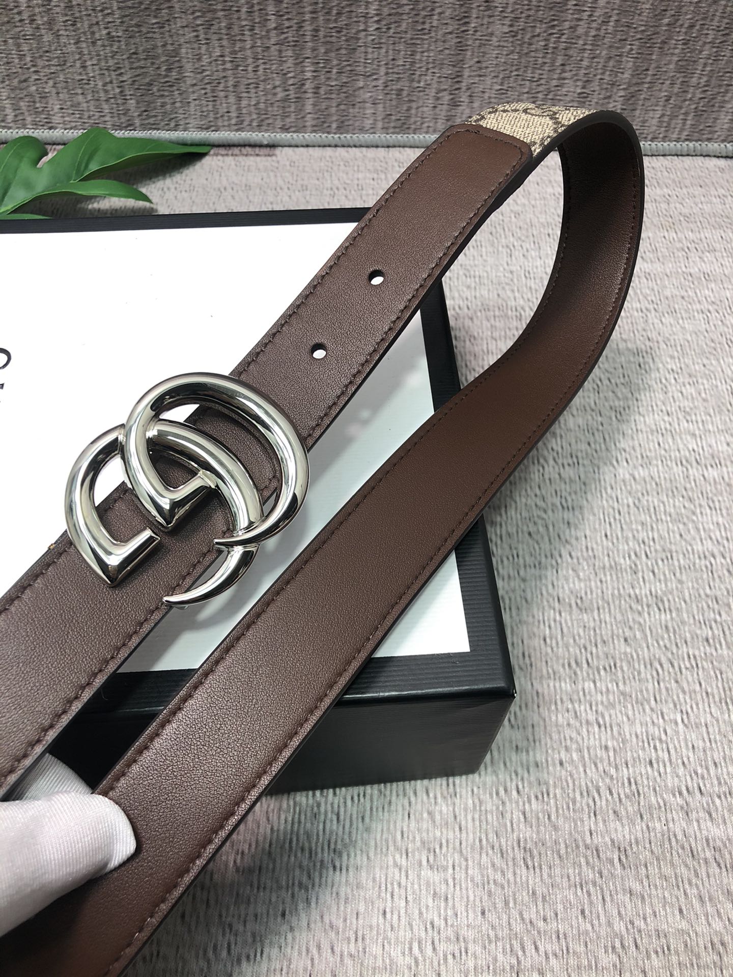 2025 Imported top-grain cowhide belt with tail surface, lined with top-grain calfskin bottom, width 3.0cm