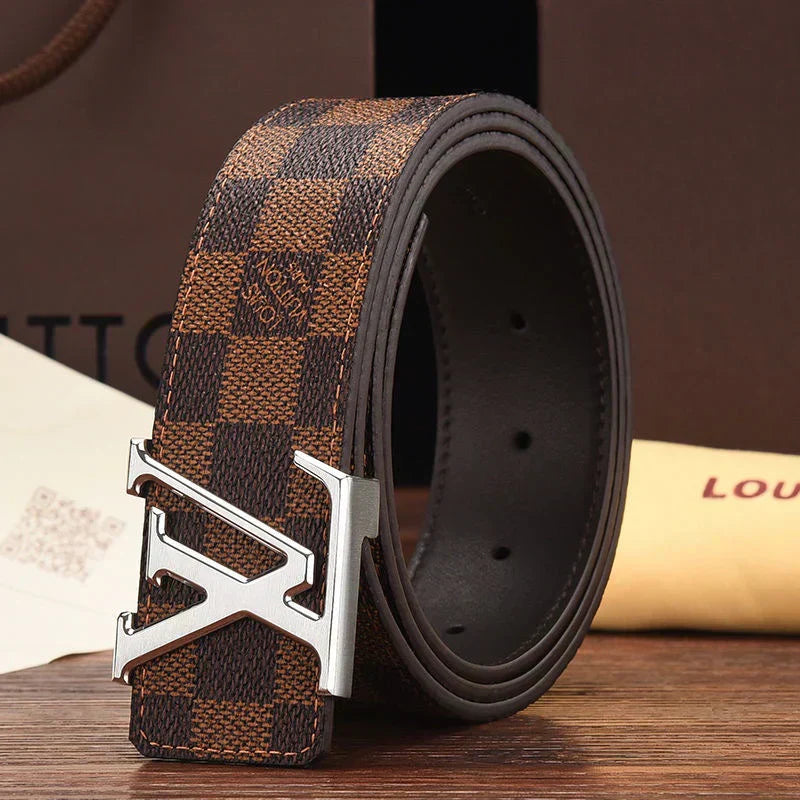 2025 3 Colors printed letter leather belt