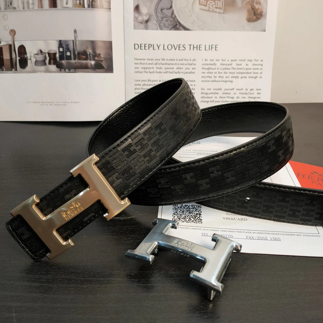 2025 2 Colors  printed leather belt