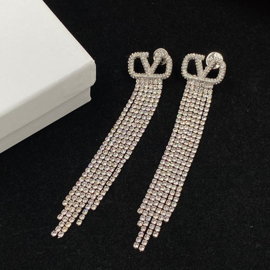 VALENTINO Sparkling Crystal Diamond Earrings