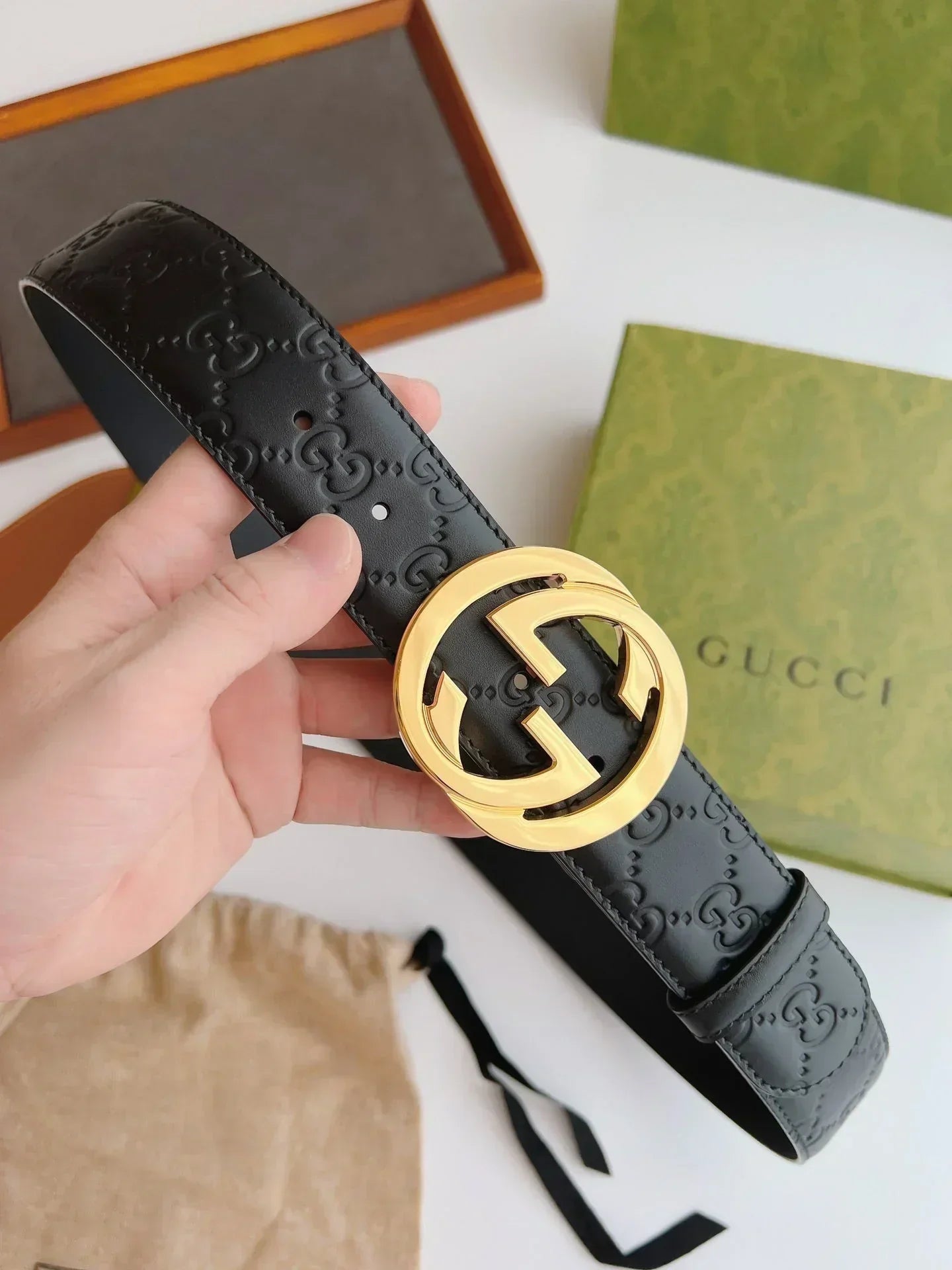 2025 First layer cowhide large flower belt width: 4.0cm