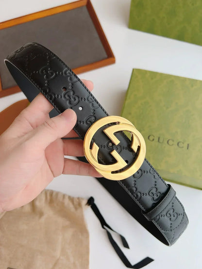 2025 First layer cowhide large flower belt width: 4.0cm