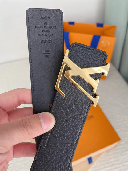 2025 Double-sided imported calfskin belt 4.0Cm