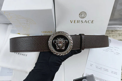 2025 4 Colors  lion head double-sided lychee pattern belt