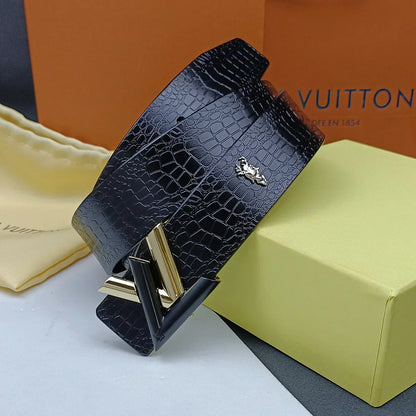 2025 belt 3 Colors  printed letter leather belt