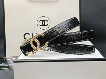 2025 8 Colors  double C multi-color lychee leather belt