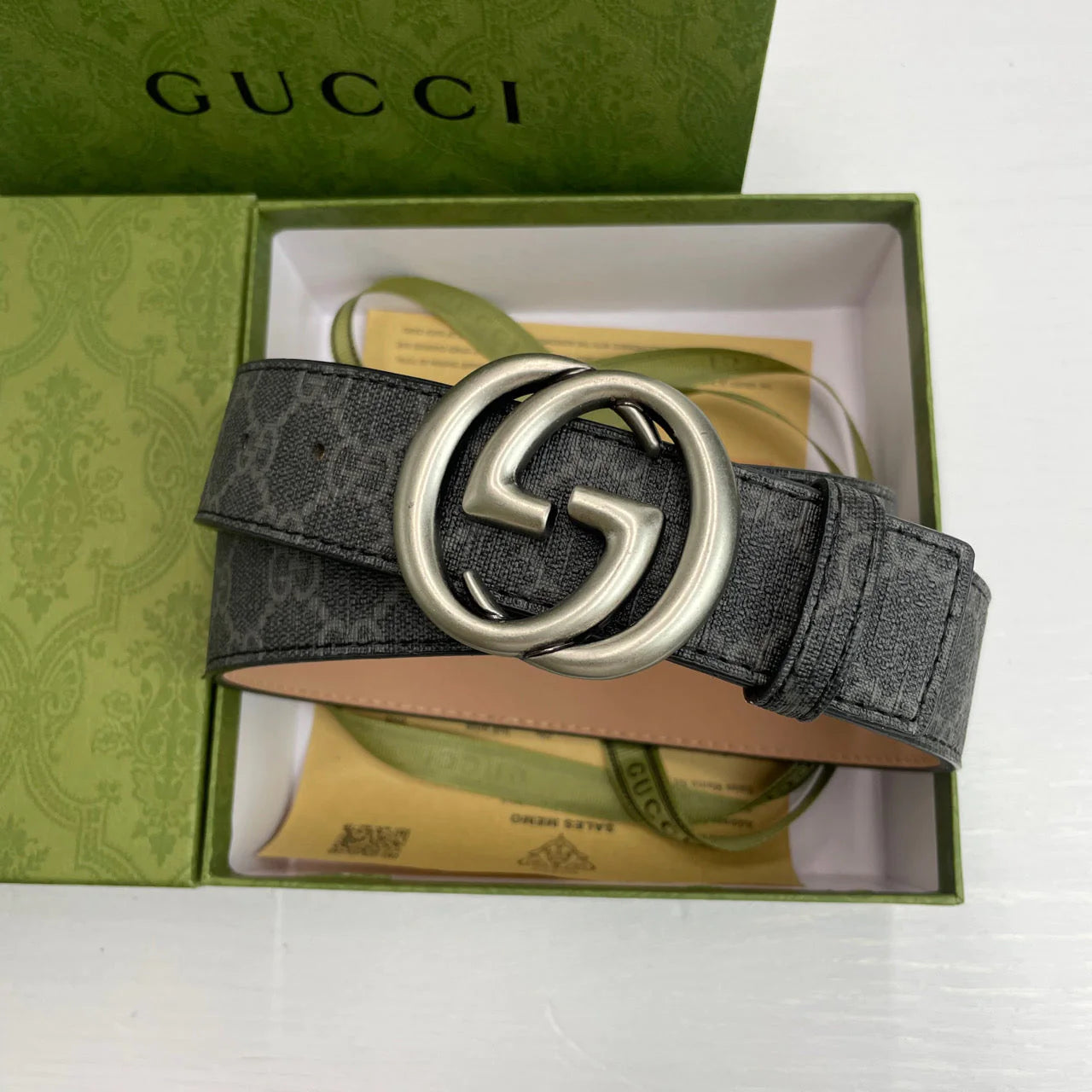 2025  4 Colors Classic double G pattern printed belt