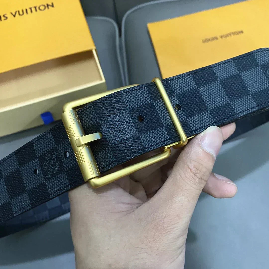 2025 Double-sided calfskin belt with pin-buckle buckle